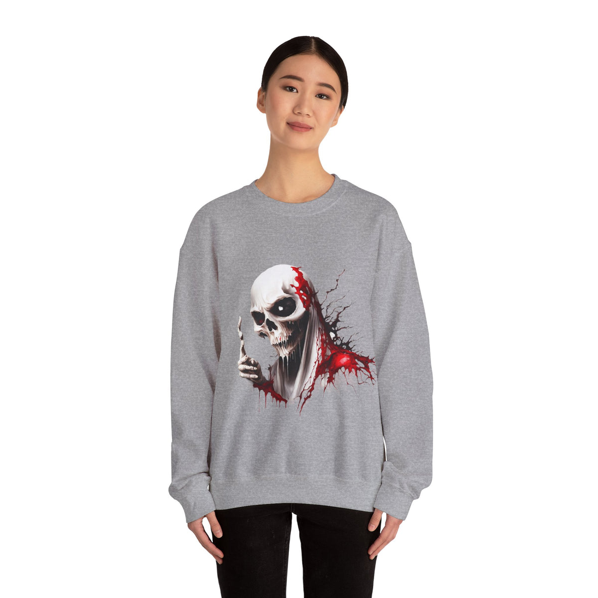 Sweatshirt Unisexe à Col Rond en Mélange Lourd