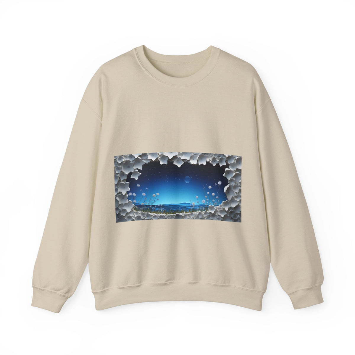 Sweat-shirt unisexe à col rond en mélange lourd
