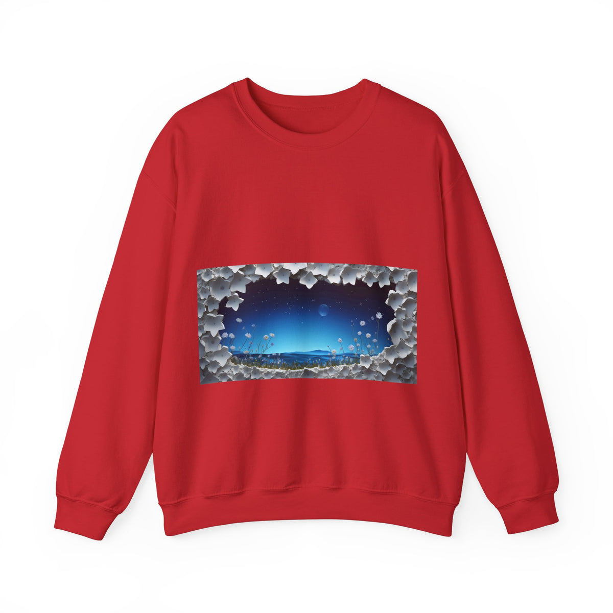 Sweat-shirt unisexe à col rond en mélange lourd