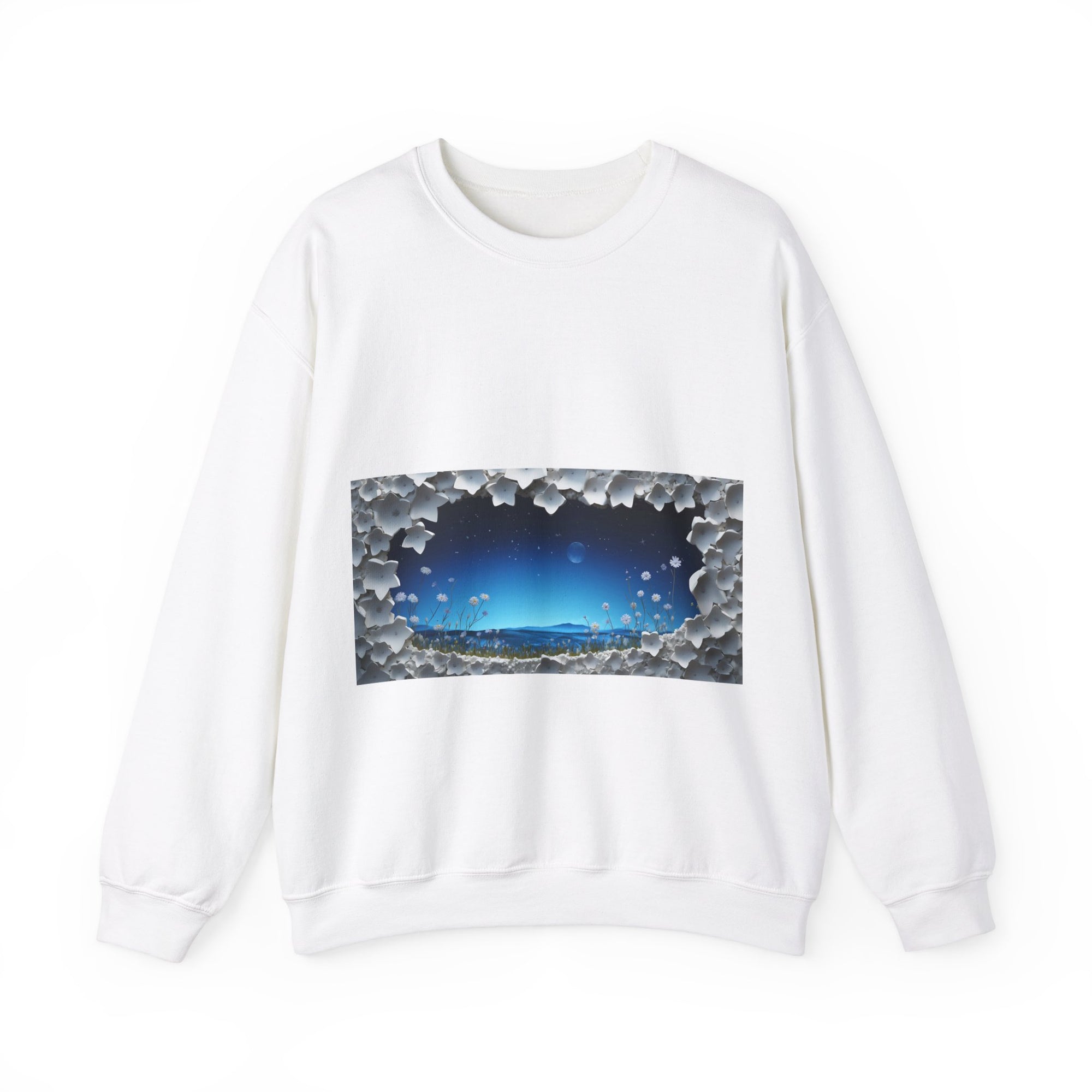 Sweat-shirt unisexe à col rond en mélange lourd