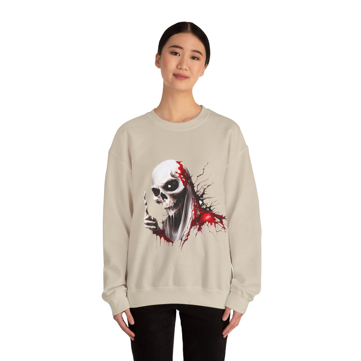 Sweatshirt Unisexe à Col Rond en Mélange Lourd