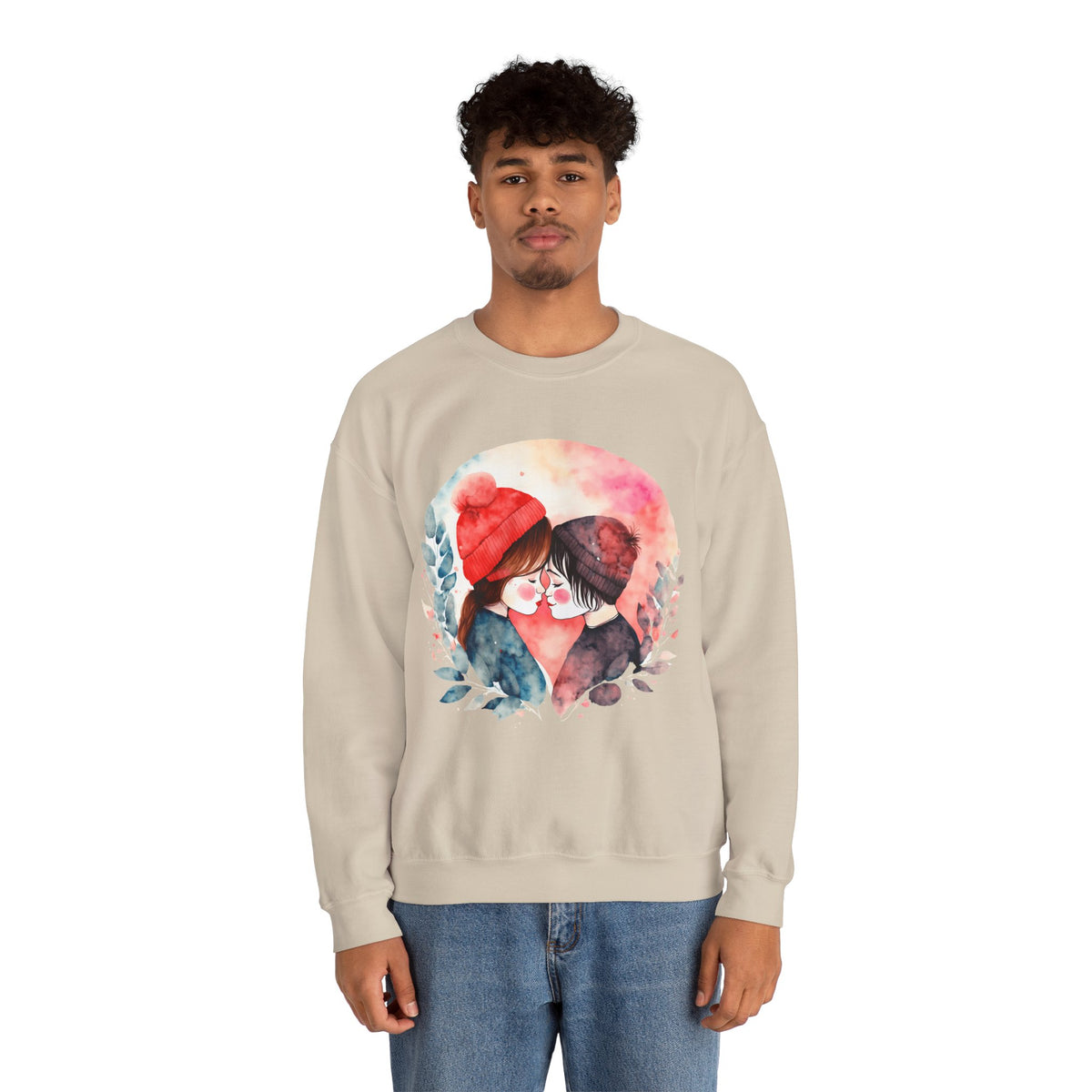 Sweatshirt Unisexe à Col Rond en Mélange Lourd