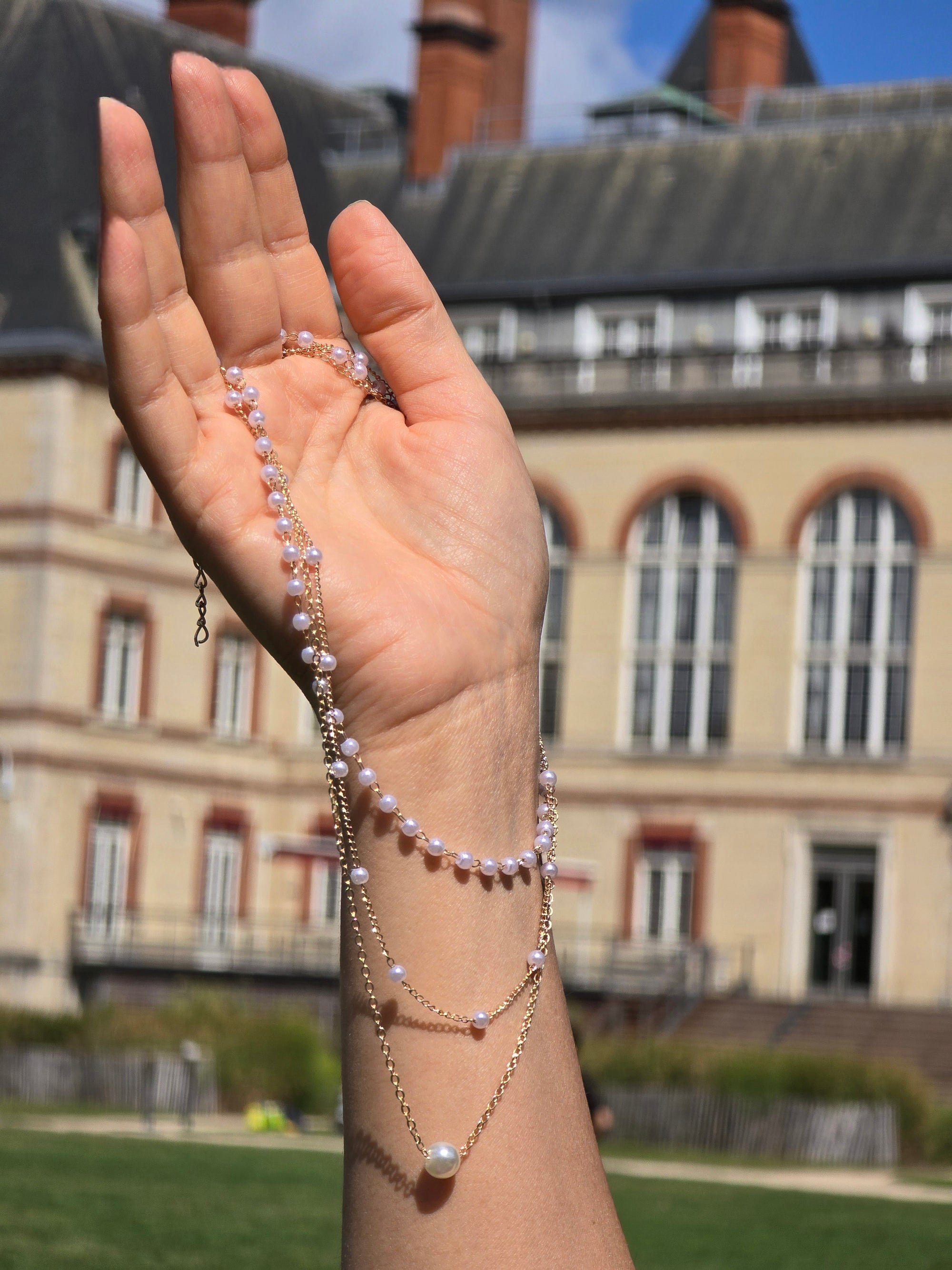 Collier en perles multicouches pour femmes