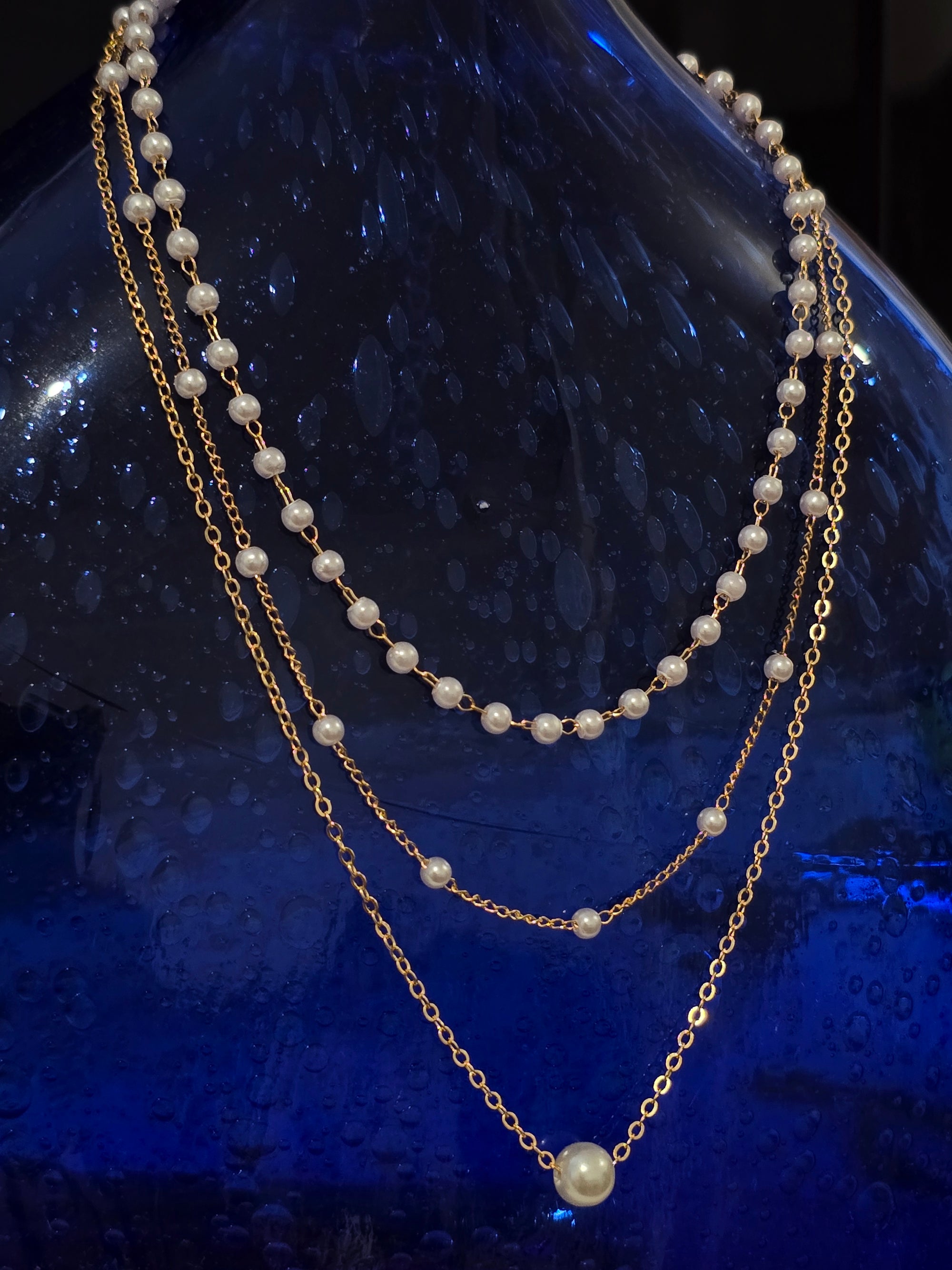 Collier en perles multicouches pour femmes