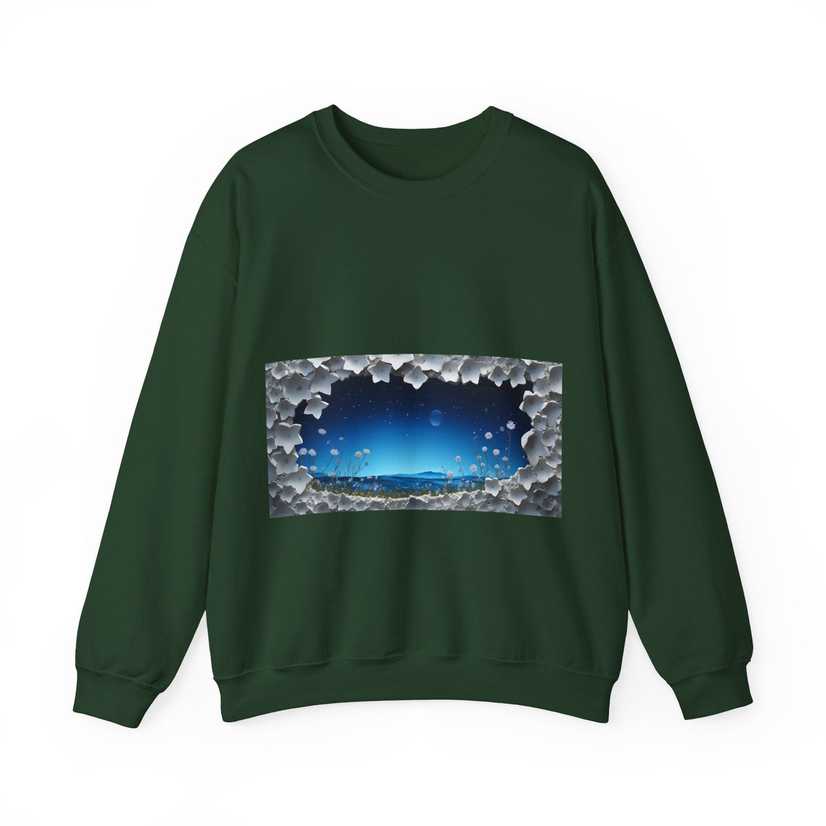 Sweat-shirt unisexe à col rond en mélange lourd