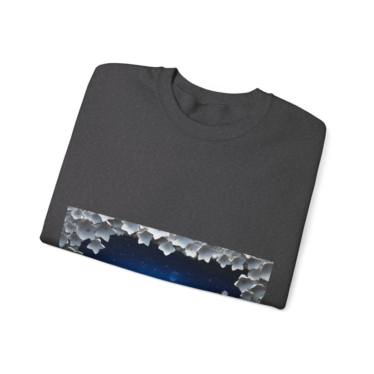 Sweat-shirt unisexe à col rond en mélange lourd