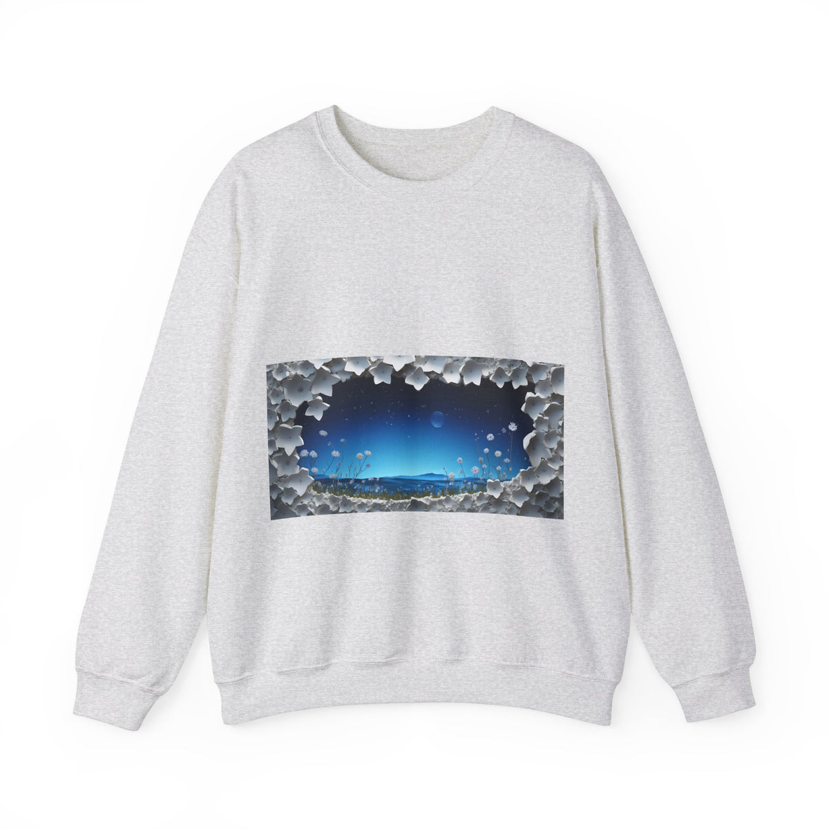 Sweat-shirt unisexe à col rond en mélange lourd