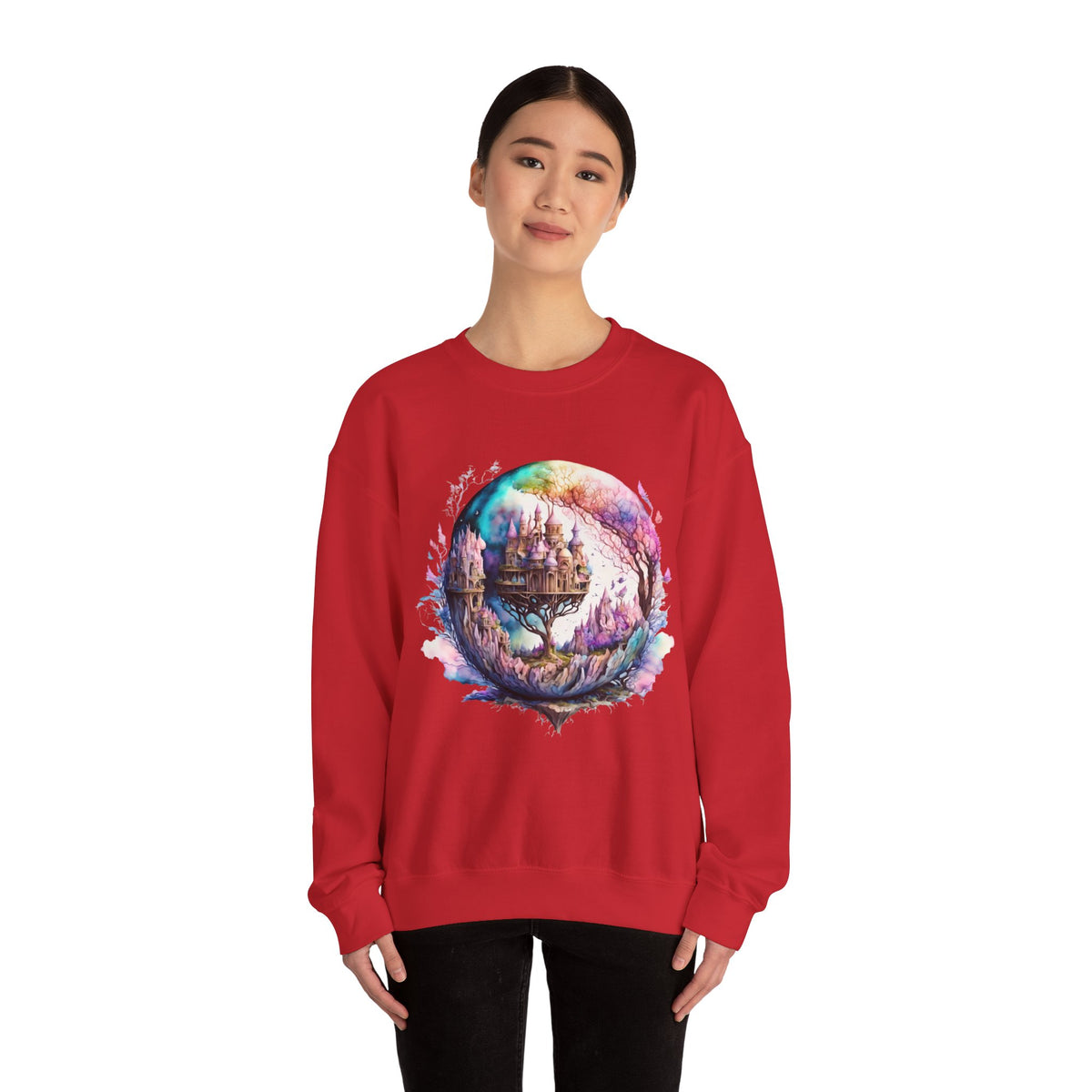 Sweatshirt Unisexe à Col Rond en Mélange Lourd