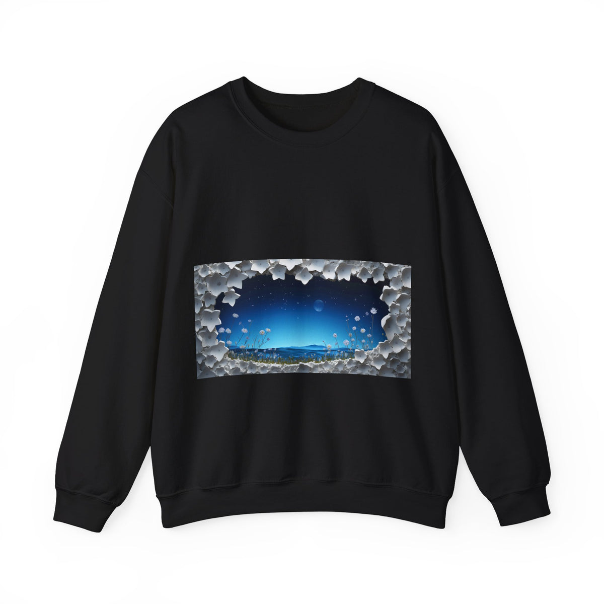 Sweat-shirt unisexe à col rond en mélange lourd