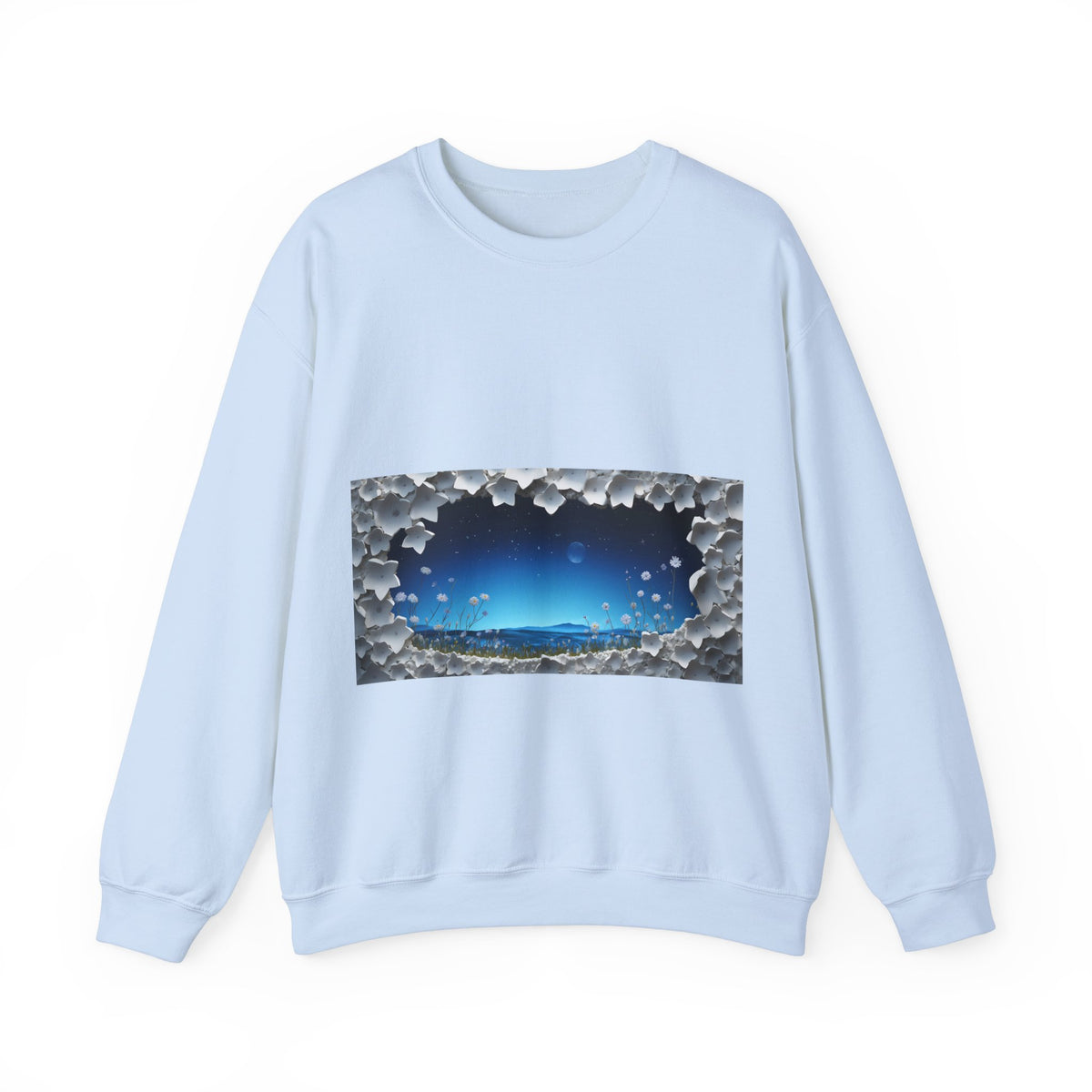 Sweat-shirt unisexe à col rond en mélange lourd
