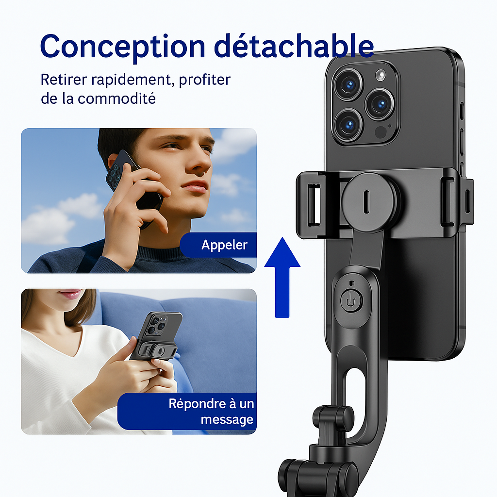 Perche à Selfie Bluetooth TOKQI F16 – Trépied de Voyage 3-en-1 avec Télécommande, Anti-Tremblement et Support Stable pour Smartphone