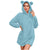 Robe pull en peluche avec capuche à oreilles pour femmes