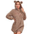 Robe pull en peluche avec capuche à oreilles pour femmes