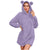 Robe pull en peluche avec capuche à oreilles pour femmes