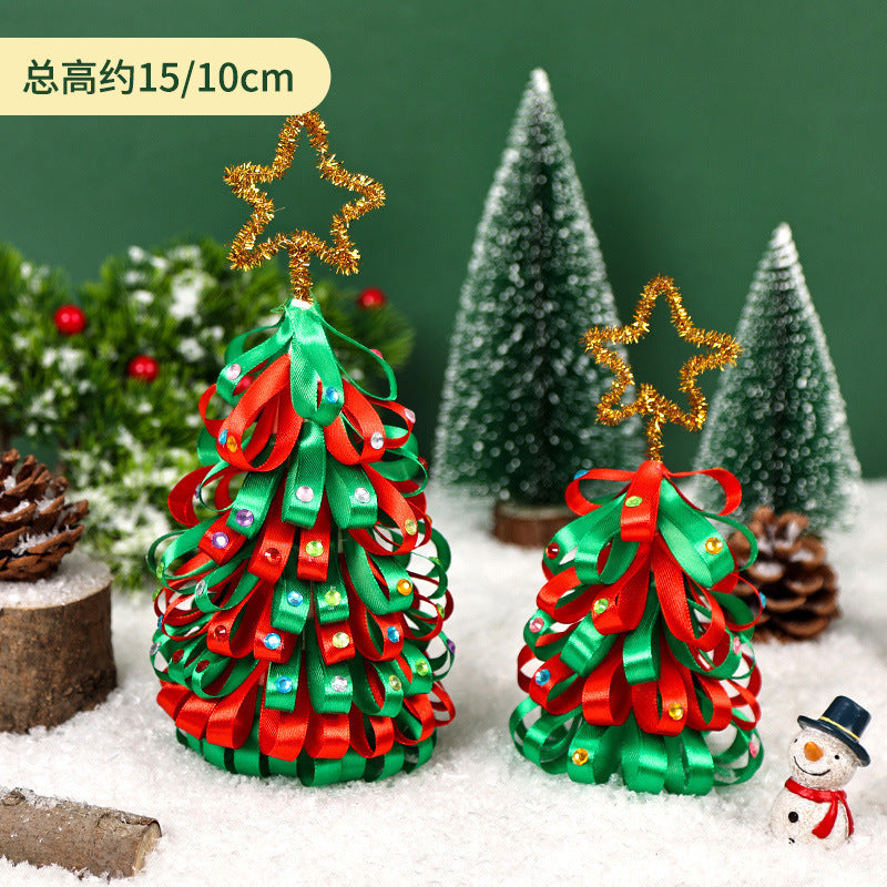 Kit DIY Sapin de Noël avec Boules de Laine - Décorations de Table Festives pour Enfants
