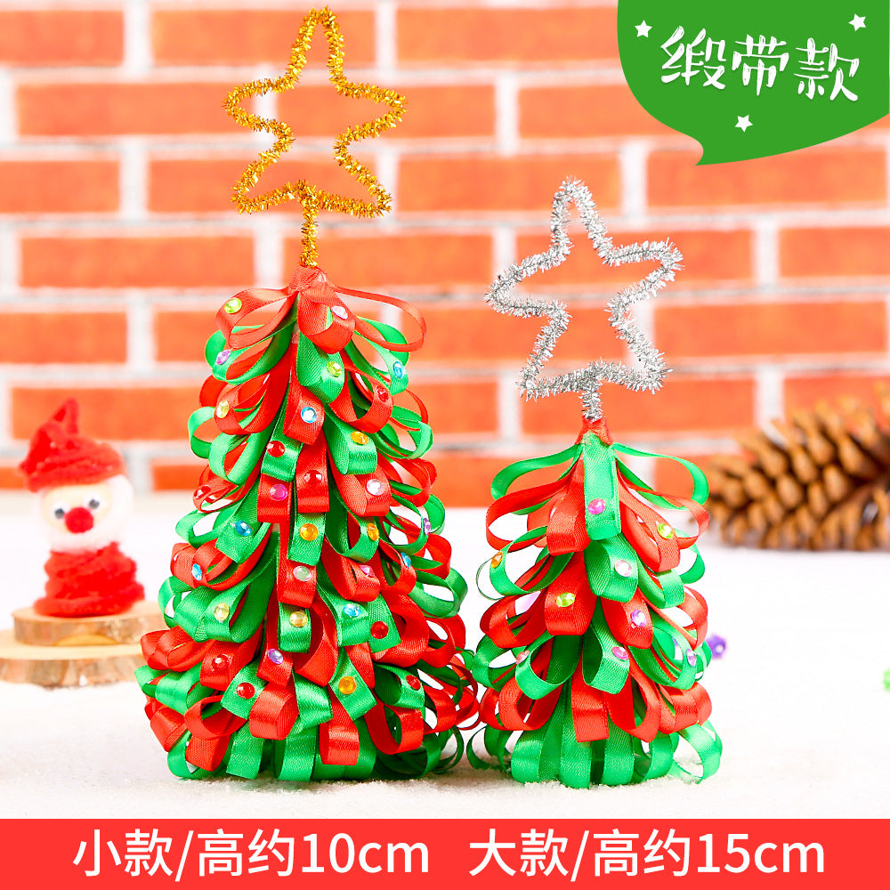 Kit DIY Sapin de Noël avec Boules de Laine - Décorations de Table Festives pour Enfants