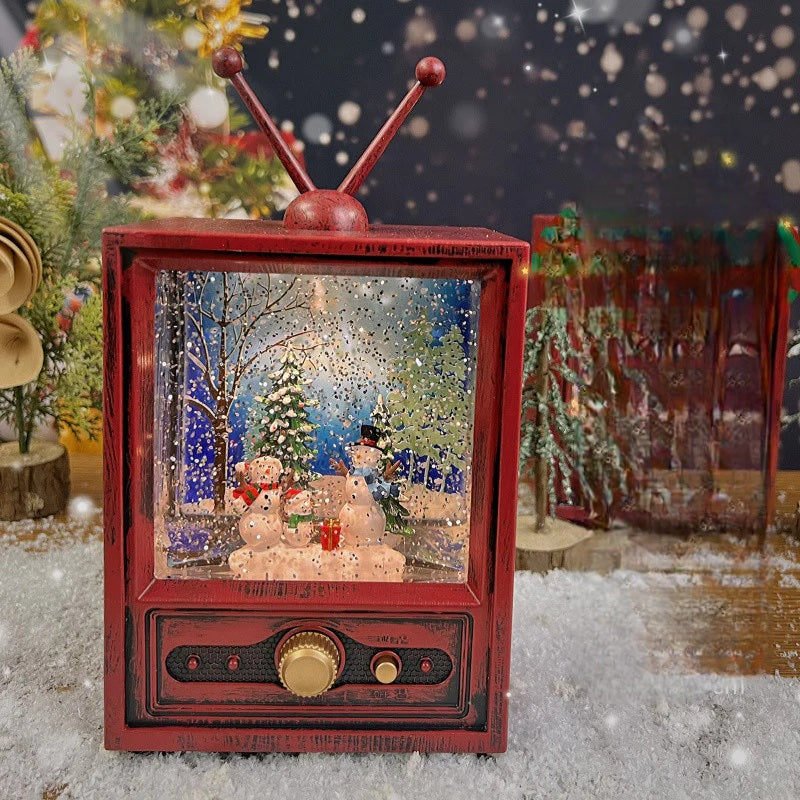 Boîte à musique de Noël - Boule à neige et décorations festives