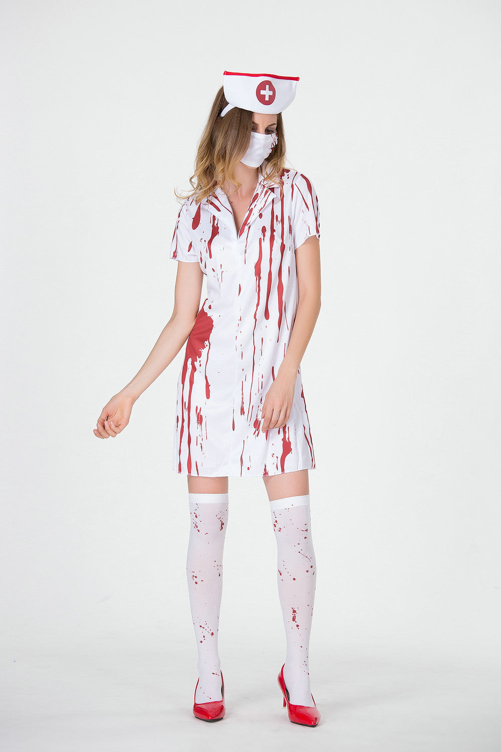 Costume d&#39;infirmière sanglante pour Halloween