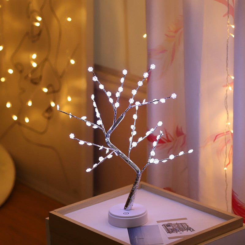 Lumières LED en forme d&#39;arbre - Décoration festive et élégante pour intérieur et extérieur White light snowflake tree lights 60 lights