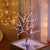 Lumières LED en forme d'arbre - Décoration festive et élégante pour intérieur et extérieur White light snowflake tree lights 60 lights