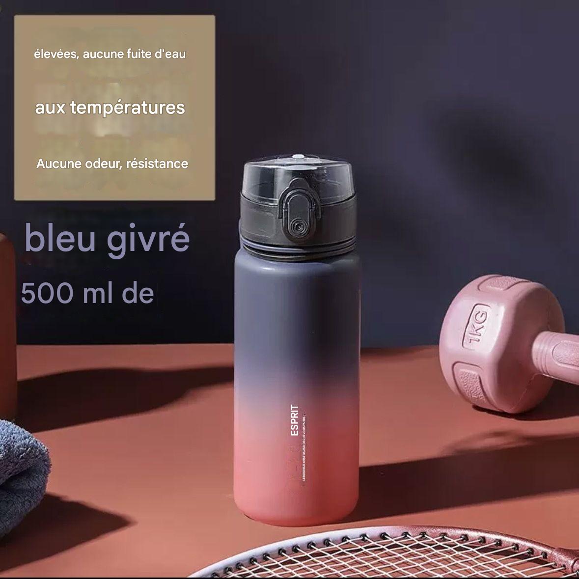 Gourde sportive en plastique à couleur dégradée - 750ml/1000ml