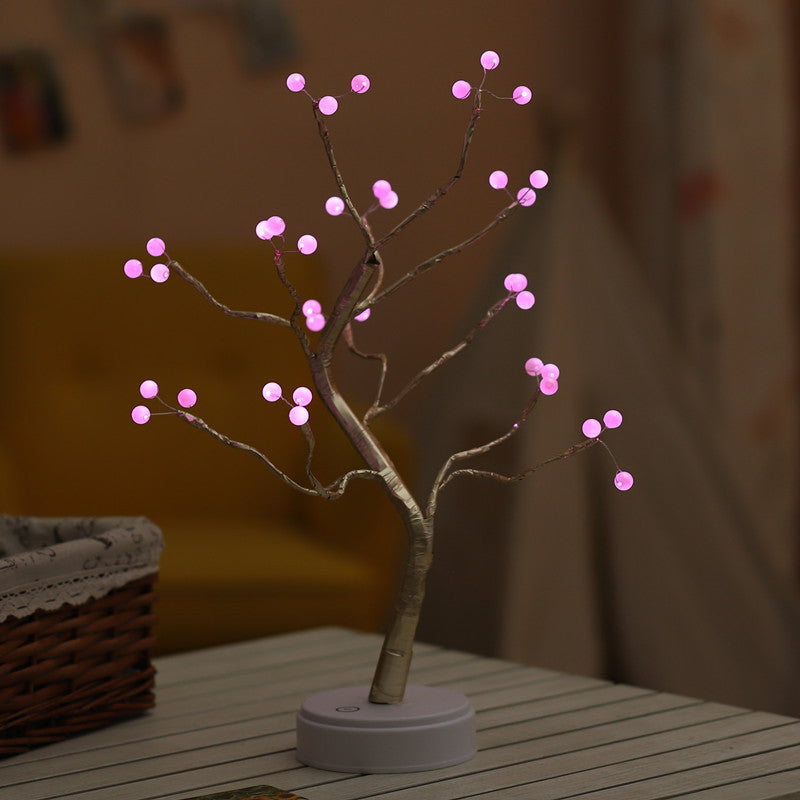 Lumières LED en forme d&#39;arbre - Décoration festive et élégante pour intérieur et extérieur Pink Pearl 36 Lights