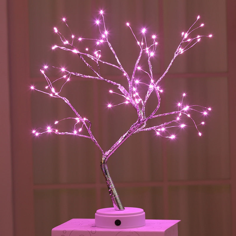 Lumières LED en forme d&#39;arbre - Décoration festive et élégante pour intérieur et extérieur Pink tree lights 108 lights