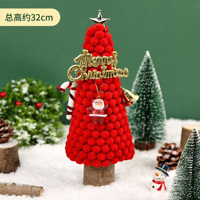 Kit DIY Sapin de Noël avec Boules de Laine - Décorations de Table Festives pour Enfants