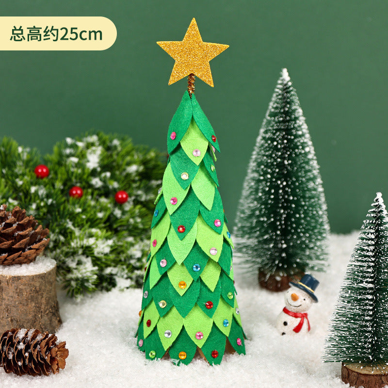 Kit DIY Sapin de Noël avec Boules de Laine - Décorations de Table Festives pour Enfants