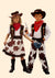 Costume de cow-boy western pour adultes et enfants
