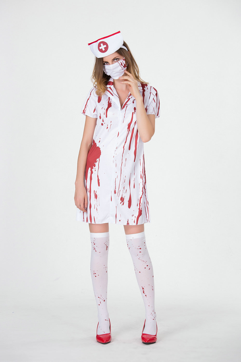 Costume d'infirmière sanglante pour Halloween