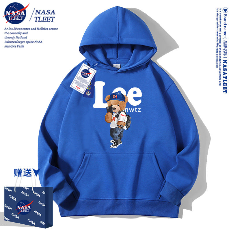 Sweat à capuche NASA co-brandé avec imprimé ours cool